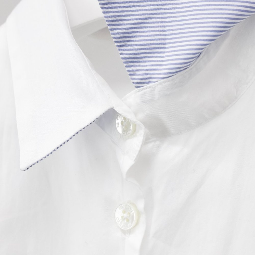 Etro Basic White Cotton Button Up - image 3